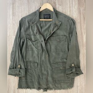 Anthropologie Sanctuary Utility Jacket | Olive Green | Frayed Hem | Size M